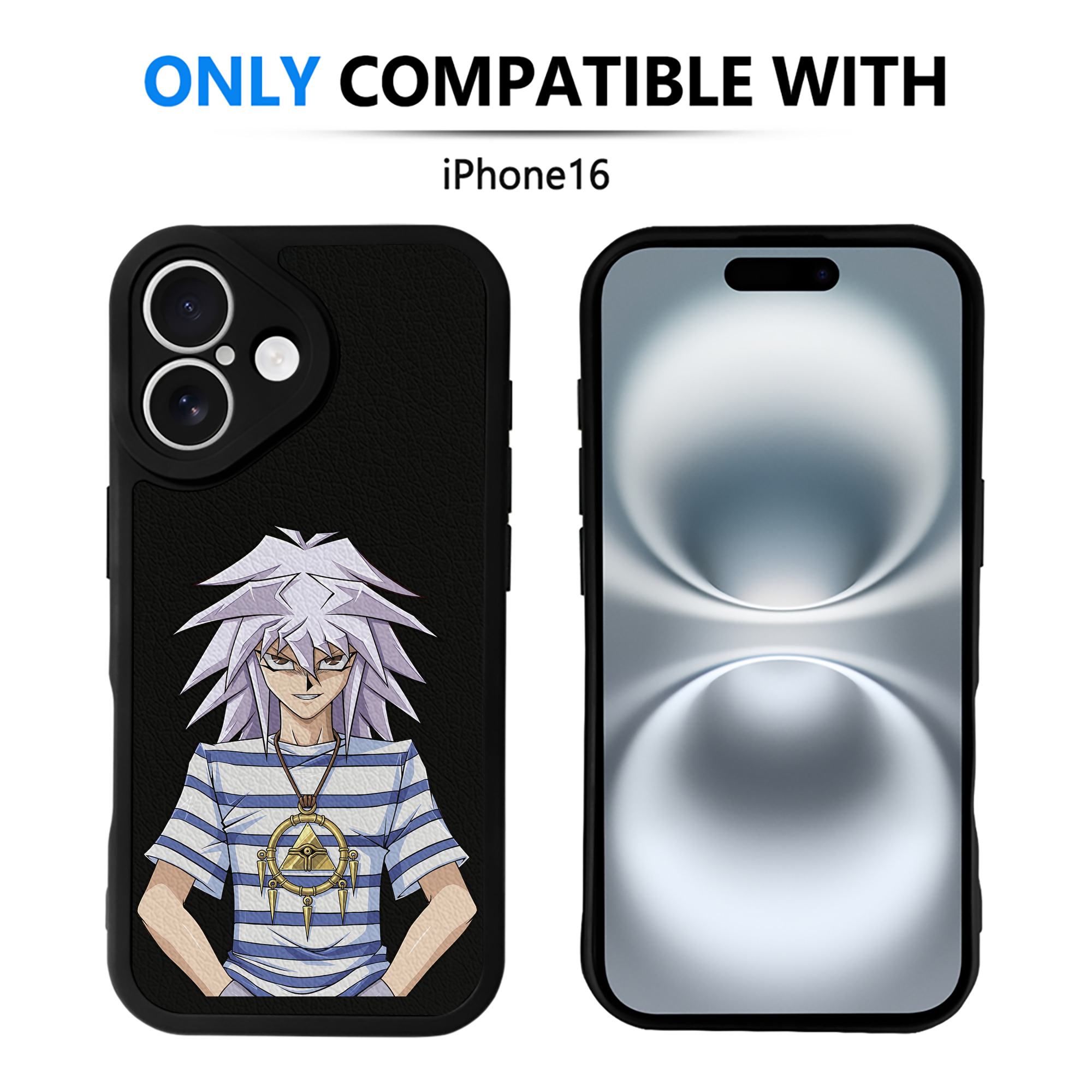 遊☆戯☆王 Yu-Gi-Oh! 【iPhone 16シリーズ対応】シリコンスマホケース（レザー調） 材質：シリコン